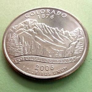 2006-P Colorado State Quarter Uncirculated From US Mint Roll. Item #5064